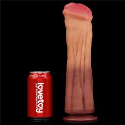 Lovetoy - XXL Dildo - Dual layered Platinum Silicone Cock - 30 cm lang en modder vet — thumbnail 7