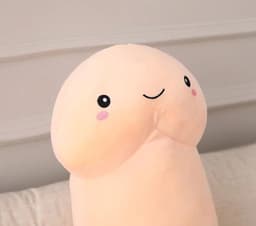 Zachte en grote penis piemel knuffel -  kussen - XL formaat (1 meter) - bruin — thumbnail 8