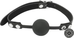 Banoch - Ball gag siliconen met verstelbare band - Zwart - Bal ∅ 4 cm — thumbnail 7
