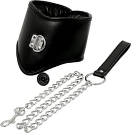 Banoch - Posture collar classic - zwarte posture collar met riem - bdsm — thumbnail 4