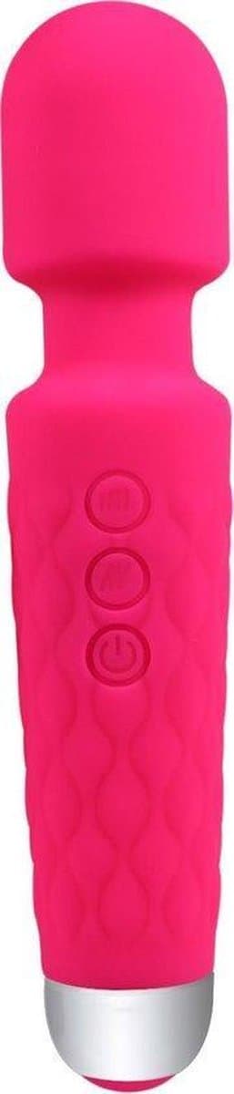 Vibrator en massage staaf - voor vrouwen & mannen - Intens fijne Vibrator - Draadloze Massage - Vibrator Massage staaf met Magische Vibratie standen - Compact - Rood/roze - Zeer Discreet - — afbeelding 1