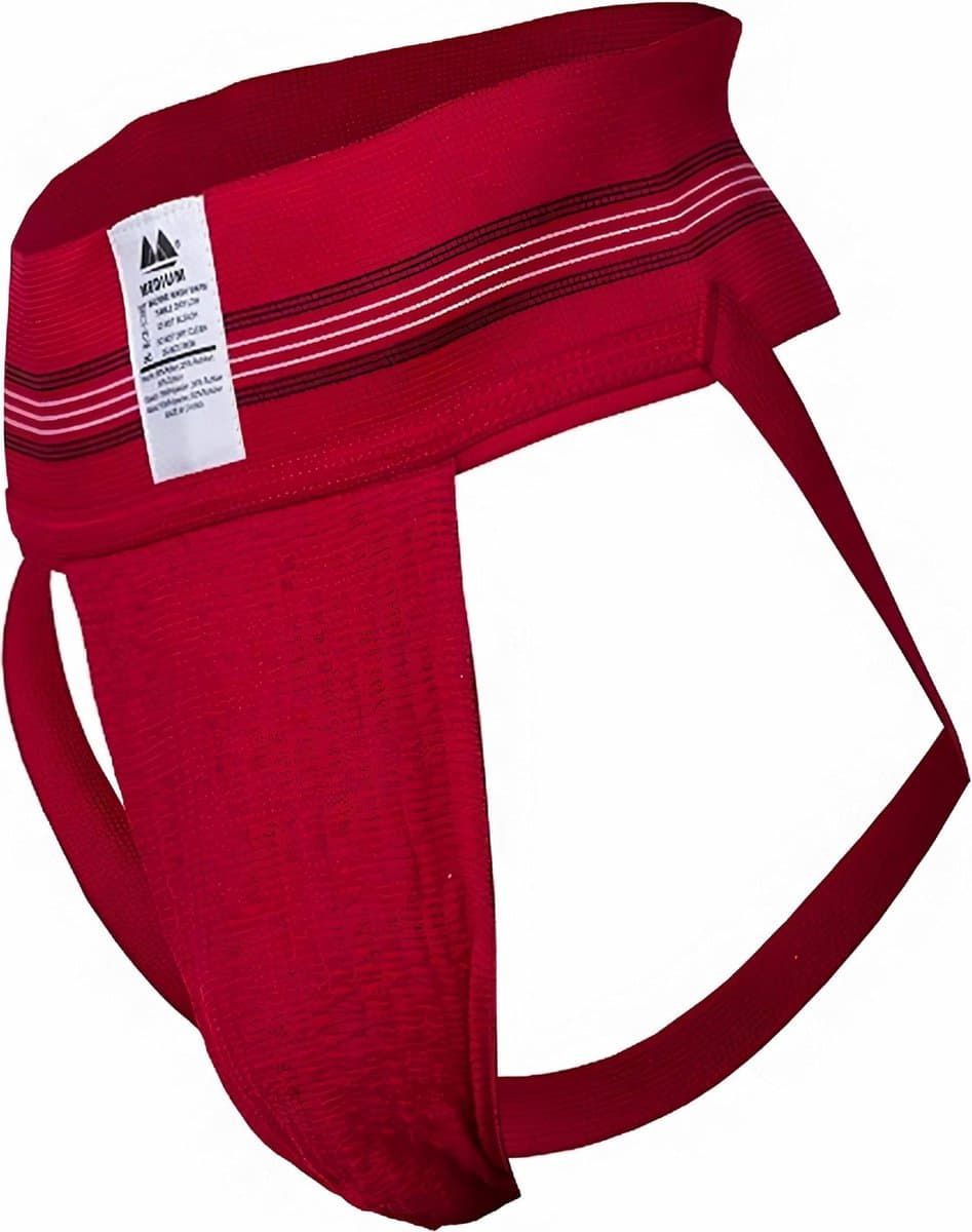 MM Sports The Original No. 10 Swimmer/Jogger Jockstrap 3 inch Red - MAAT M - Heren Ondergoed - Jockstrap voor Man - Mannen Jock — afbeelding 1