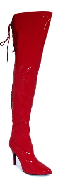 Soisbelle Grote Maten Kunstleren strakke Laklaarzen 89526 Rood Maat 42 — thumbnail 2