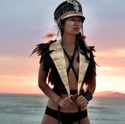 One Size BDSM Veren kraag - Rollenspel - Harnas - Sjaal - Borst - Kostuum - Club outfit - Goede kwaliteit — thumbnail 3
