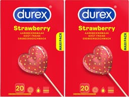 Durex Condooms Strawberry 20st - 2 Stuks - Voordeelverpakking — thumbnail 1