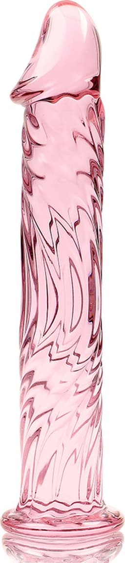 NEBULA SERIES BY IBIZA - MODEL 12 DILDO BOROSILICATE GLASS 17 X 3.5 CM PINK | BEST GLASS DILDO | SEX TOY FOR WOMAN | SEX TOY FOR MAN | PREMIUM GLASS DILDO — thumbnail 2