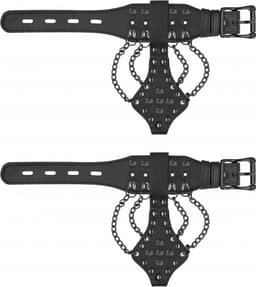 Shots - Ouch! Handboeien met Spikes en Kettingen black — thumbnail 2