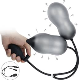 Dubbele opblaasbare grote buttplug - Stelletjes - Anaal en Vaginaal - Dildo - Anale stimulatie - Multifunctioneel - Dilator - Expander — thumbnail 1
