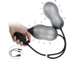 Dubbele opblaasbare grote buttplug - Stelletjes - Anaal en Vaginaal - Dildo - Anale stimulatie - Multifunctioneel - Dilator - Expander
