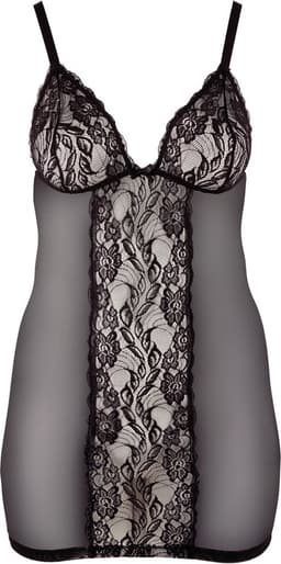 Cottelli Plus Size –  Nachtjurk met Perfecte Pasvorm voor Pure Verleiding – Maat 4XL – Zwart — thumbnail 2