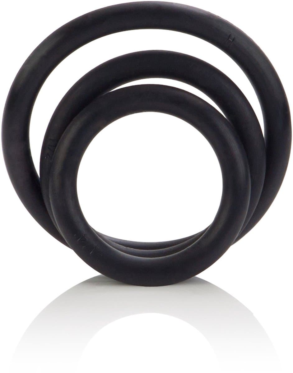 CalExotics - Rubber Ring - 3 Piece Set - Rings Zwart — afbeelding 1