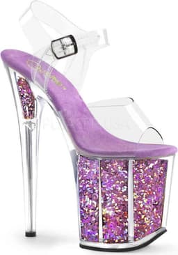 Pleaser - FLAMINGO-800-20 Plateau Laarzen, Paaldans schoenen - Paaldans schoenen - 38 Shoes - Zwart — thumbnail 5