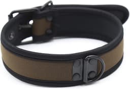 Banoch - Lindo Collar Marrón Neoprene - halsband bruin neopreen - puppy play — thumbnail 1