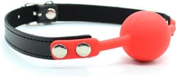 Banoch - Ballgag siliconen met verstelbare band - Rood  - Bal ∅ 4 cm — thumbnail 15