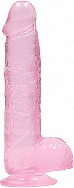 Handful Crystal Clear Transparante Dildo Roze Beginners Dildo Small Invoerdiepte 12 cm Totale Lengte 15 cm — thumbnail 1