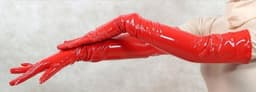 WiseGoods Premium Handschoenen Erotisch - Latex Design - Erotiek - Cadeau - Handschoen - Kleding - Lingerie Accessoires - Rood XL — thumbnail 3