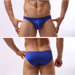 Sexy zwemslip mannen laag model - zwembroek - blauw - maat L/XL — thumbnail 2