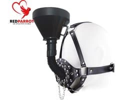 BDSM Masker met trechter - Verstelbaar - Hoofd harnas - Plas seks