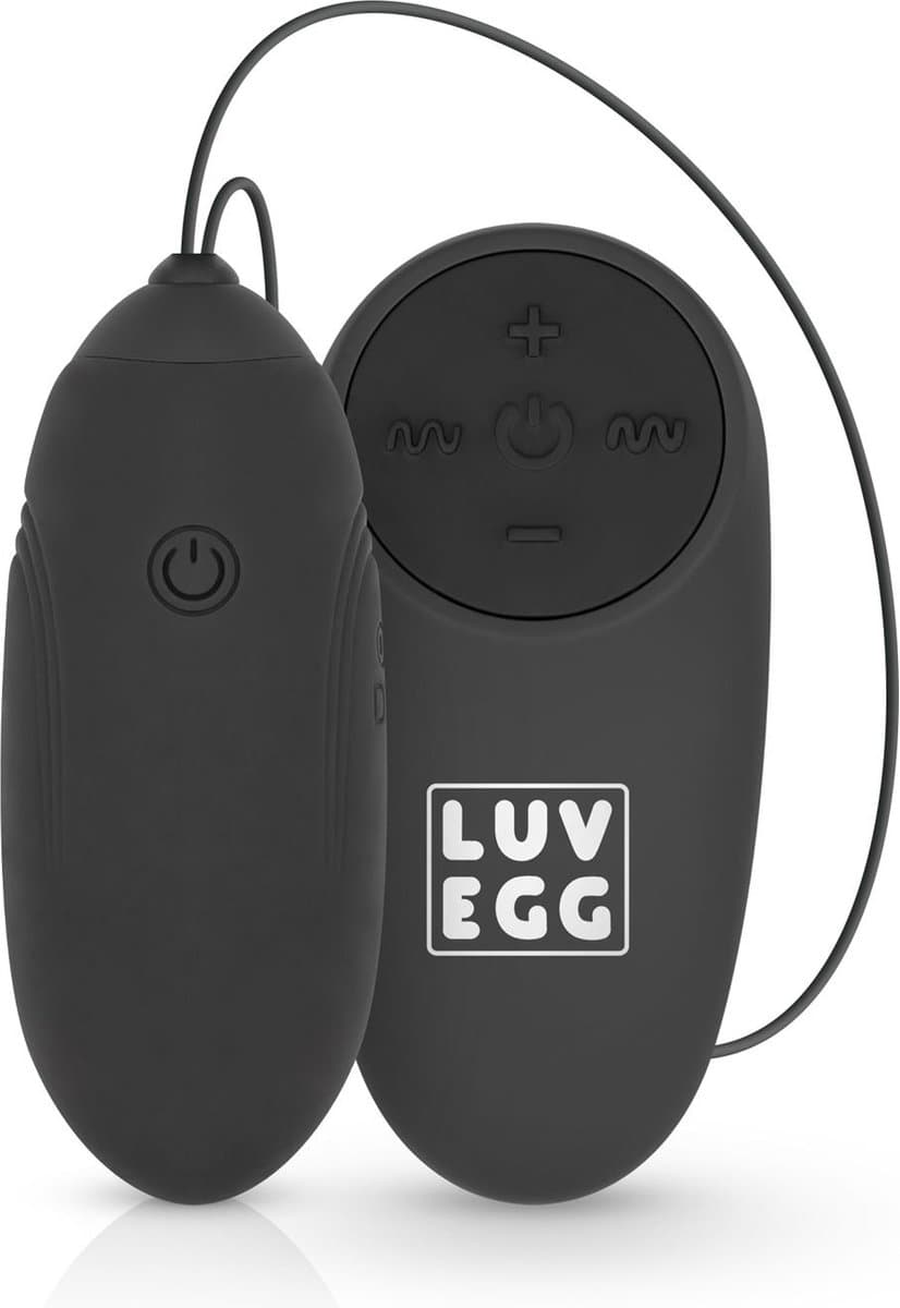 LUV EGG - Oplaadbaar Vibrerend Ei - Vibratie Eitje met Afstandsbediening (draadloos) - Oplaadbaar - Waterproof - Koppeltoy - Seksspeeltje - Sex Toys voor Vrouwen - Zwart — afbeelding 1