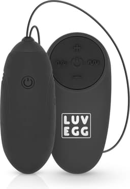 LUV EGG - Oplaadbaar Vibrerend Ei - Vibratie Eitje met Afstandsbediening (draadloos) - Oplaadbaar - Waterproof - Koppeltoy - Seksspeeltje - Sex Toys voor Vrouwen - Zwart — thumbnail 1
