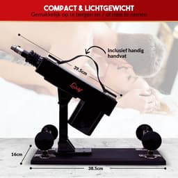 LoveVlijt - Seksmachine - Penetratie - Inclusief 2 Dildo's En Vele Extra's - Discreet - Penetratie - Neukmachine - Seks Fuck Machine - Clitoris Gspot Stimulator - Voor Mannen En Vrouwen - Talloze Standjes - Krachtige Erotische Seksmachine — thumbnail 5