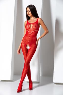 Passion - Woman Bs078 Bodystocking One Size Red — thumbnail 7