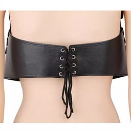 Nooitmeersaai - Harnas Vrouw - PU Leer - Zwart - Spikes - Bondage Harnas - BDSM — thumbnail 5