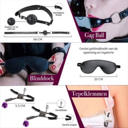 Mystease BDSM Extreme voor Mannen en Vrouwen - Bondage Set 17 Delig - Seksspeeltjes met Buttplugs & Handboeien - Mystease Sex Toys Koppels — thumbnail 4