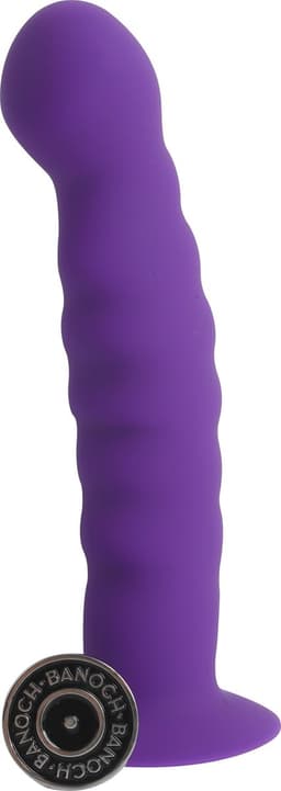 Banoch | Dildo ribbel paars siliconen met zuignap | 14,5 cm lang | max Ø 3 cm — thumbnail 1