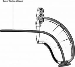 Model 15 - Chastity - 3.5" - Cock Cage - Transparent — thumbnail 6
