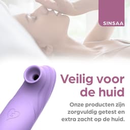 Sinsaa Luchtdruk Vibrator voor Vrouwen - Clitoris Stimulator - Sex Toys voor Vrouwen - Sexspeeltjes voor Koppels - 10 Zuigfunctie Snelheden - Inclusief Sextoy Cleaner - Chloé Satisfy Paars — thumbnail 11