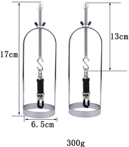 Nooitmeersaai - Tepelstretchers kooi met tepelklem - Metaal - Zilver - 300 gram — thumbnail 2