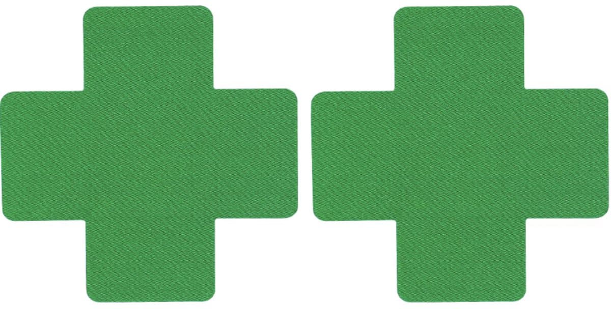 Tepelcovers - Tepel cover - 1 Paar - Herbruikbaar - Groene kruisjes - Onzichtbare tepels - Tepelbedekkers - Tepelplakkers - Tepelstickers - Groen - CHPN — afbeelding 1