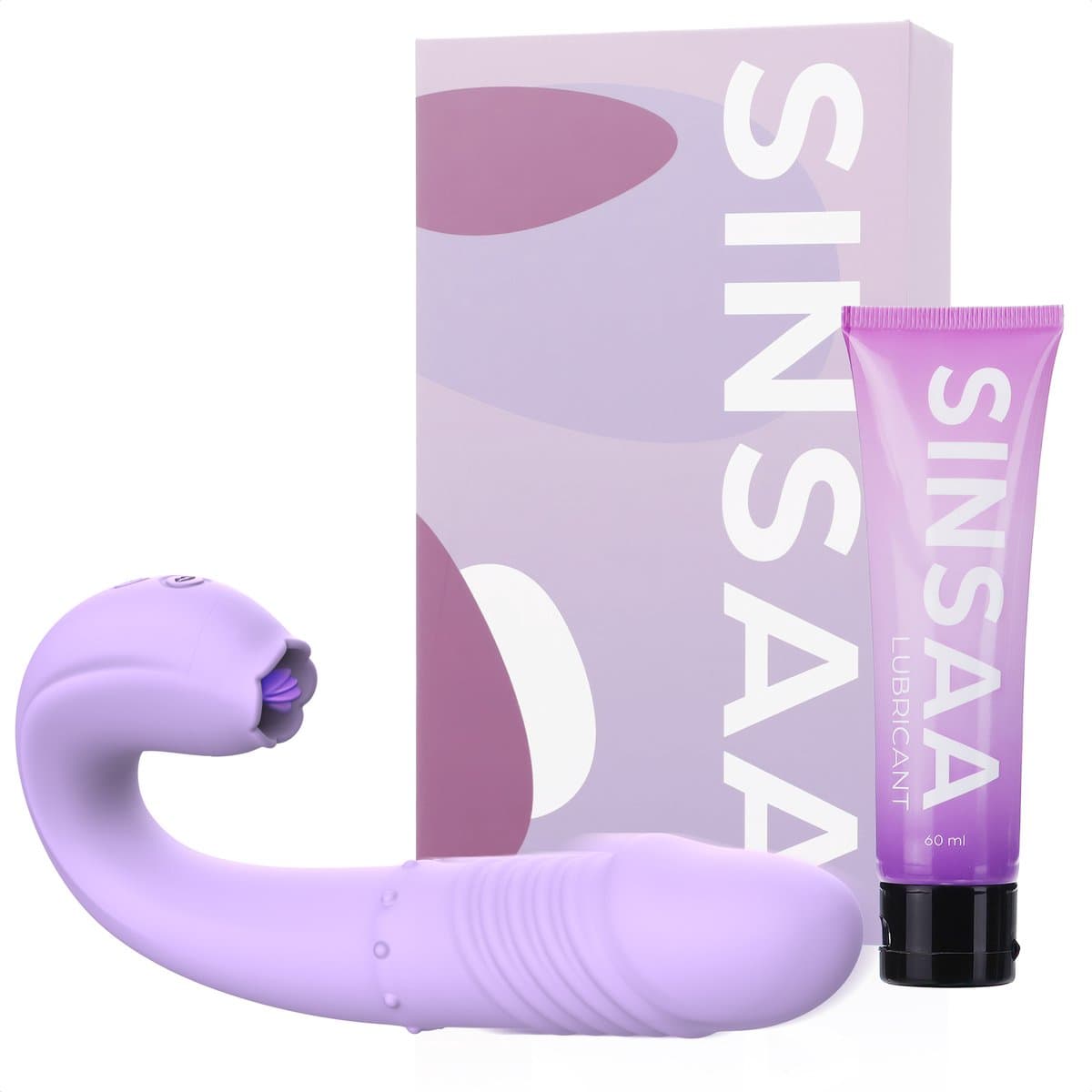 Sinsaa Lulu - Tong Vibrator - Likende Tong Vibrator - Clitoris Zuiger - Dildo Vibrator - Likkende Tong - Bef Vibrator - Clitoris Stimulator - Sex Toys voor vrouwen - 10 Likstanden - 6 Stootstanden - Siliconen - Voor hem - Voor haar — afbeelding 1