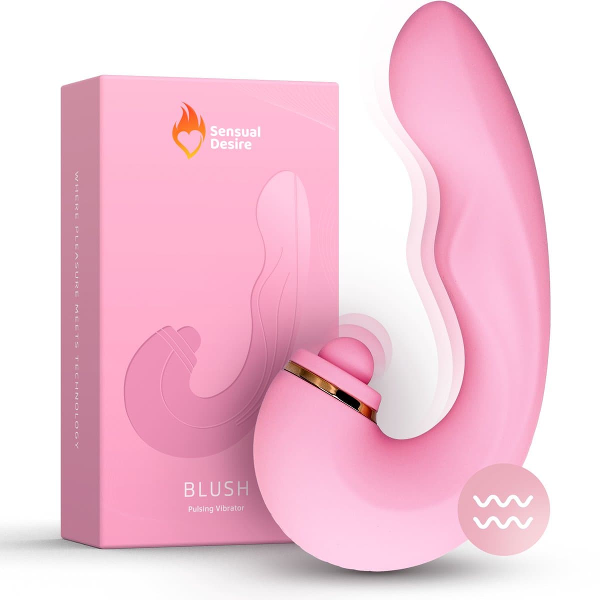 Sensual Desire® BLUSH – Pulsing Vibrator met 20 Standen – Clitoris Stimulator – Vibrators & Sex Toys voor Vrouwen – Waterdicht – Stil & USB Oplaadbaar – Incl. Luisterverhalen — afbeelding 1