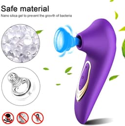 Air Pulse & Trilling Vibrator met 7 Standen – USB Oplaadbaar – Waterdicht – wit-roze of oranje — thumbnail 3
