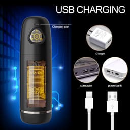 One2Play Automatische Masturbator voor Man – Electrisch - Pocket Pussy - Blowjob Simulator - Kunst Vagina – Sex Toys Mannen – Nep Kut — thumbnail 4
