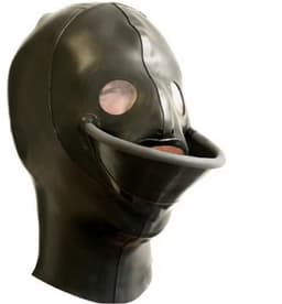 Latex rubberen masker - Trechter - Plas seks - BDSM - Maat S, L en M. — thumbnail 4