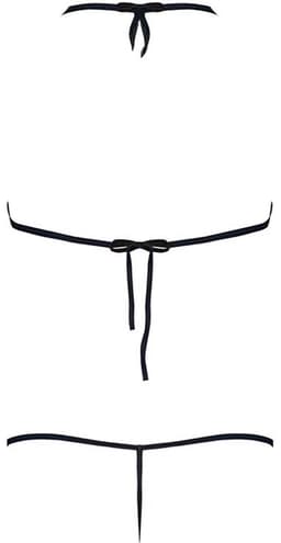 Magic Silk BH & G-String Set met Bandjes - M black L/X — thumbnail 2