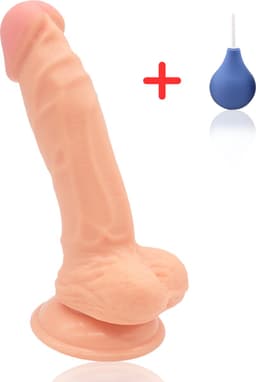 Intenz® Dildo met Zuignap + Gratis Cleaning Bulb - Sex toys voor vrouwen en mannen - 18cm — thumbnail 1