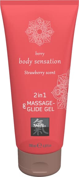 Massage- & Glide Gel 2 in 1 - Aardbei — thumbnail 1