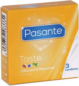 Pasante Taste - Condooms - Mix van Smaken - Gekleurd & Geurend - 3 stuks — thumbnail 6