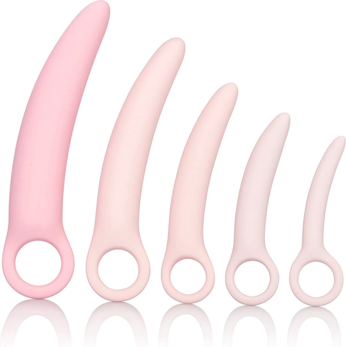 Siliconen dilatorset - 5 Stimulatoren - dildo - roze - Vaginal Dilators - Pink Silicone - — afbeelding 1