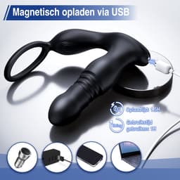 IntiMate® Palos - Prostaat Vibrator met Afstandsbediening - Luxe Prostaatstimulator met Cockring - 7 standen - Ballenstimulator - Volledig universeel Oplaadbaar - Stotende Buttplug - Seksspeeltjes voor Mannen en Vrouwen — thumbnail 6