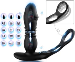 IntiMate® P SpotMaster - Prostaat Stimulator voor Mannen - Anale Vibrator met Dubbele Penisringen - 3 in 1 Buttplug voor Mannen - Seksspeeltje voor Mannen - Vibrerende Dildo met Penisring - Prostaat Massager Sex Toys voor Mannen - Stotende Buttplug — thumbnail 3