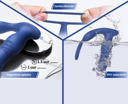 IntiMate® Palos - Anale Vibrator voor Mannen - Prostaatstimulator met Afstandsbediening - 7 Vibratie & Pulsatiestanden - Ballenstimulator - Stotende Buttplug met Penisring - Anale Dildo met Dubbele Cockring - Blauw — thumbnail 3