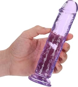 RealRock by Shots Rechtdoor Realistische Dildo met Zuignap - 7'' / 18 - Paars - 18 cm — thumbnail 2