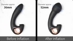 Opblaasbare Anale Verwarmde Vibrator met Electro Shock Functie - Buttplug - Prostaat Massage — thumbnail 3