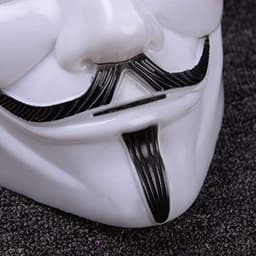 Anoniem masker-Halloween masker-Fancy masker-Halloween make-up rekwisieten-film thema masker-Halloween feestdecoratie-Halloween Party-V voor Vendetta masker-wit — thumbnail 5