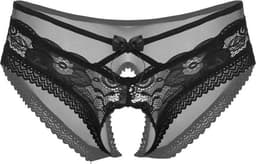 Open Sexy Heren Slip - Lingerie voor Mannen - Onderbroek - Ondergoed - Zwart — thumbnail 1